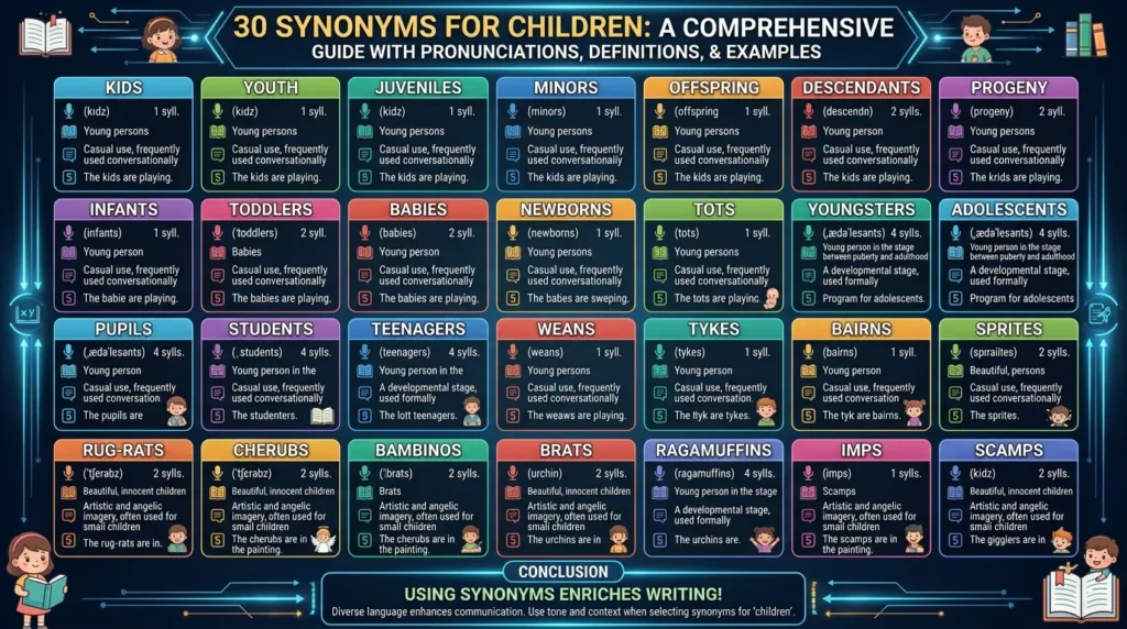 synonyms for children