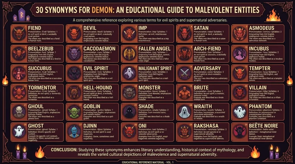 synonyms for demon