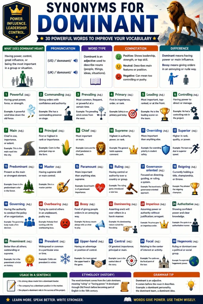 synonyms for dominant