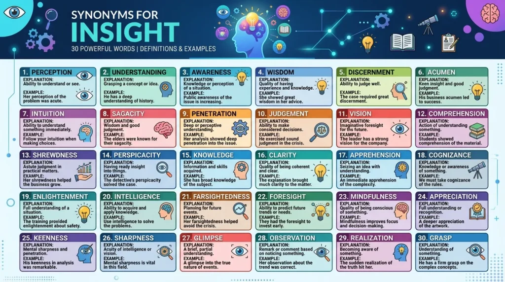 synonyms for insight