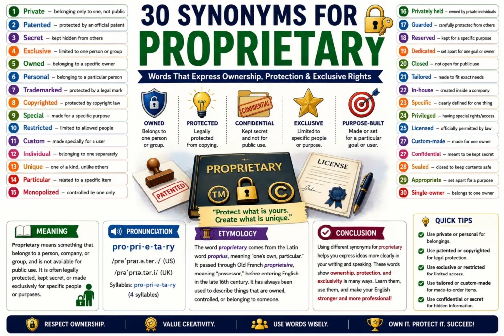 synonyms for proprietary
