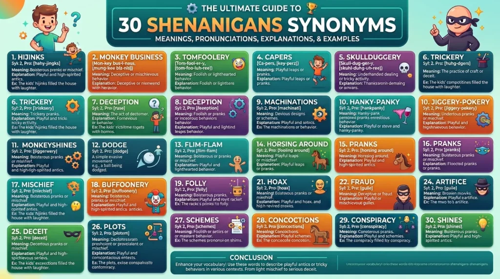 synonyms for shenanigans