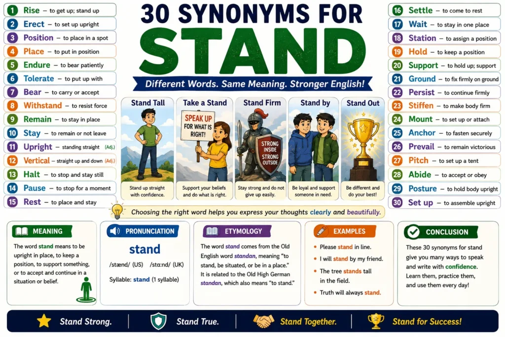synonyms for stand