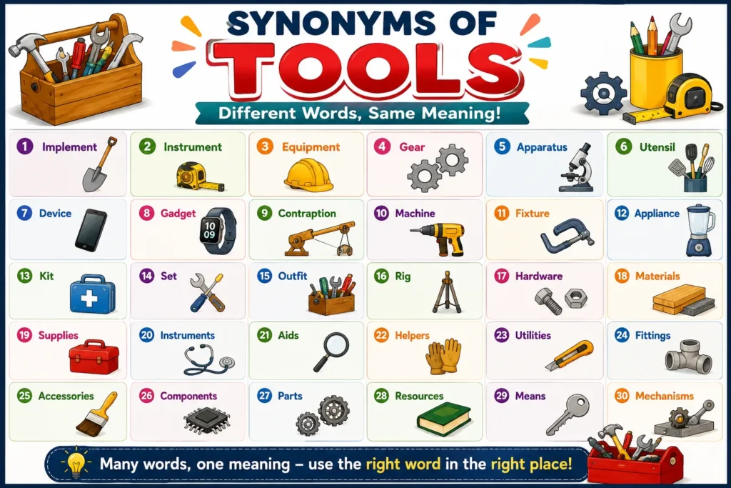 synonyms for tools