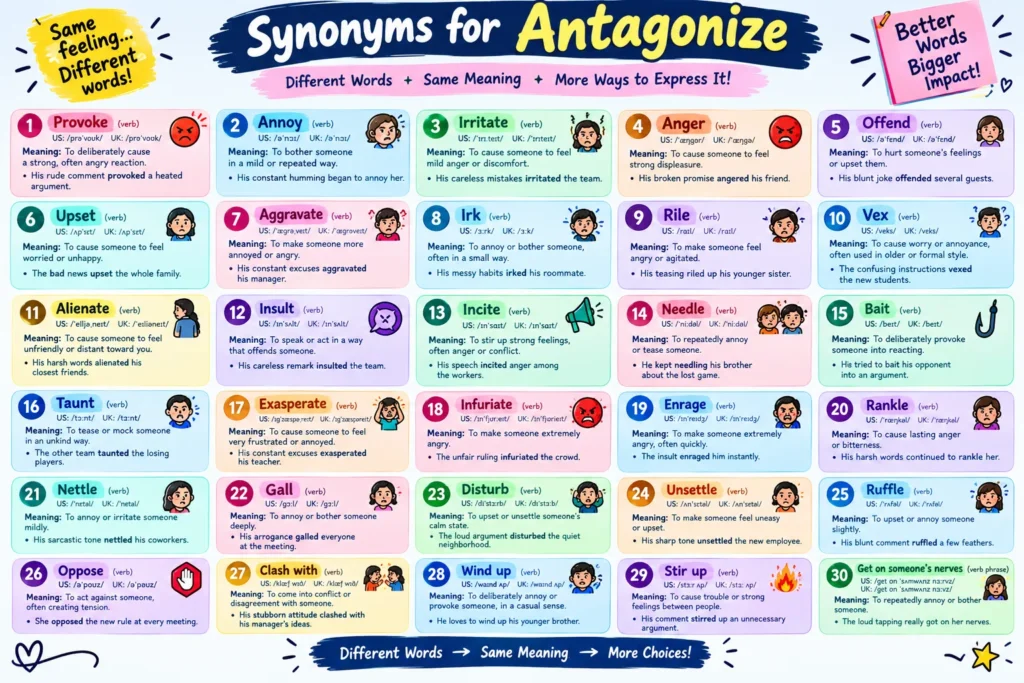 synonyms for antagonize