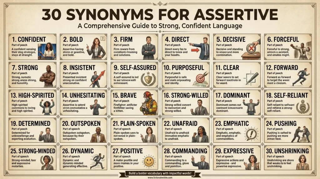 synonyms for assertive