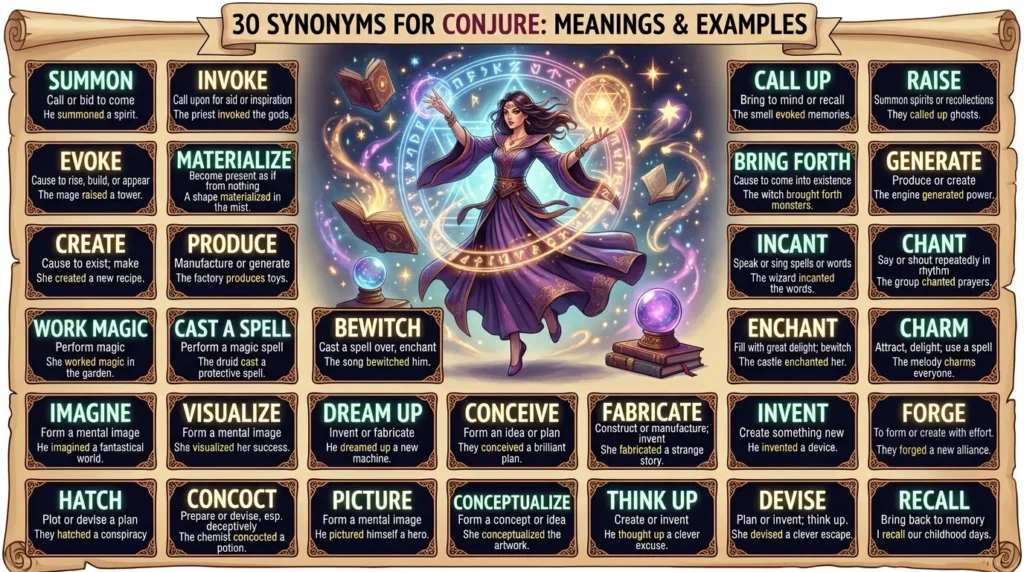 synonyms for conjure