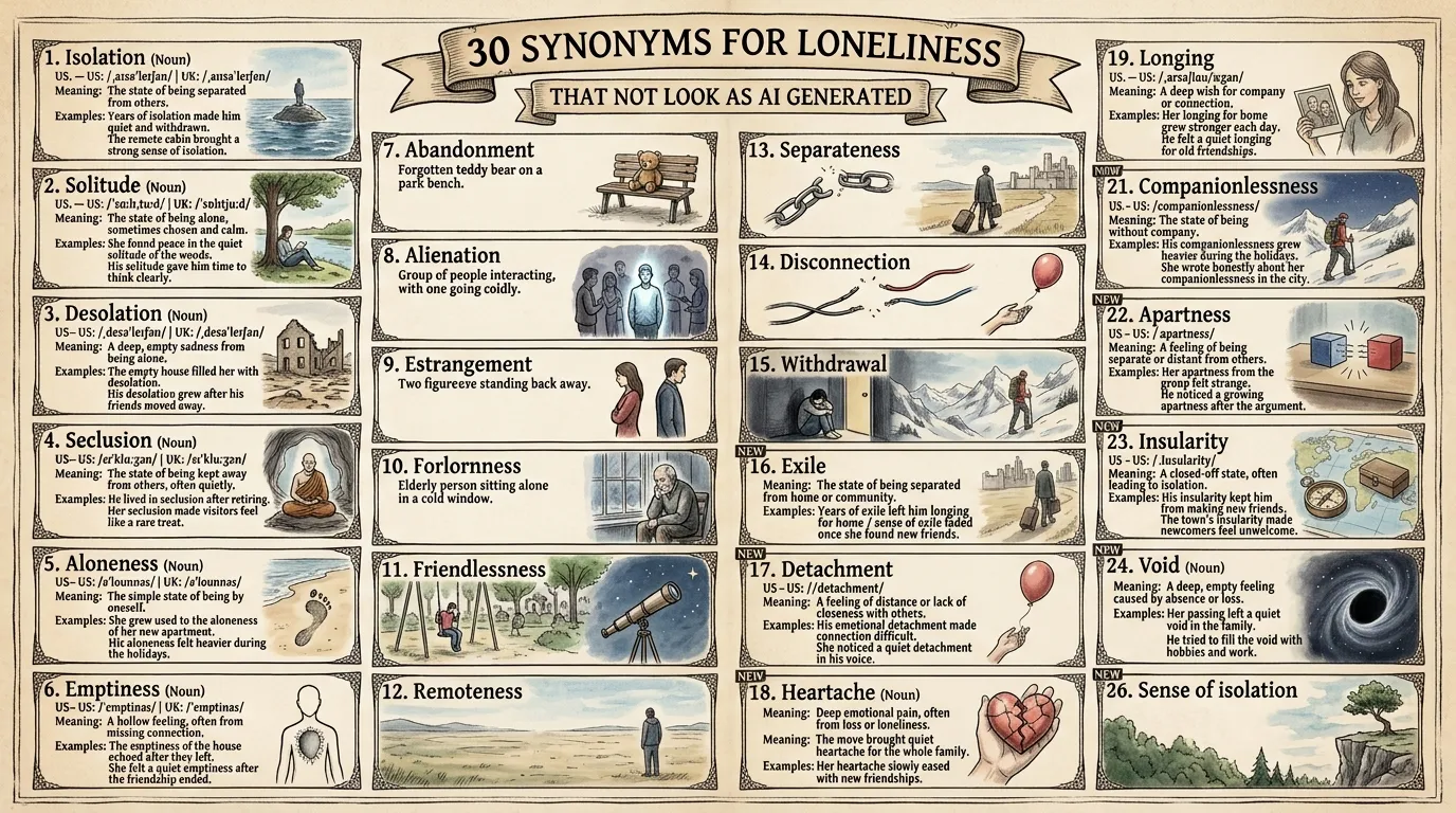 synonyms for loneliness