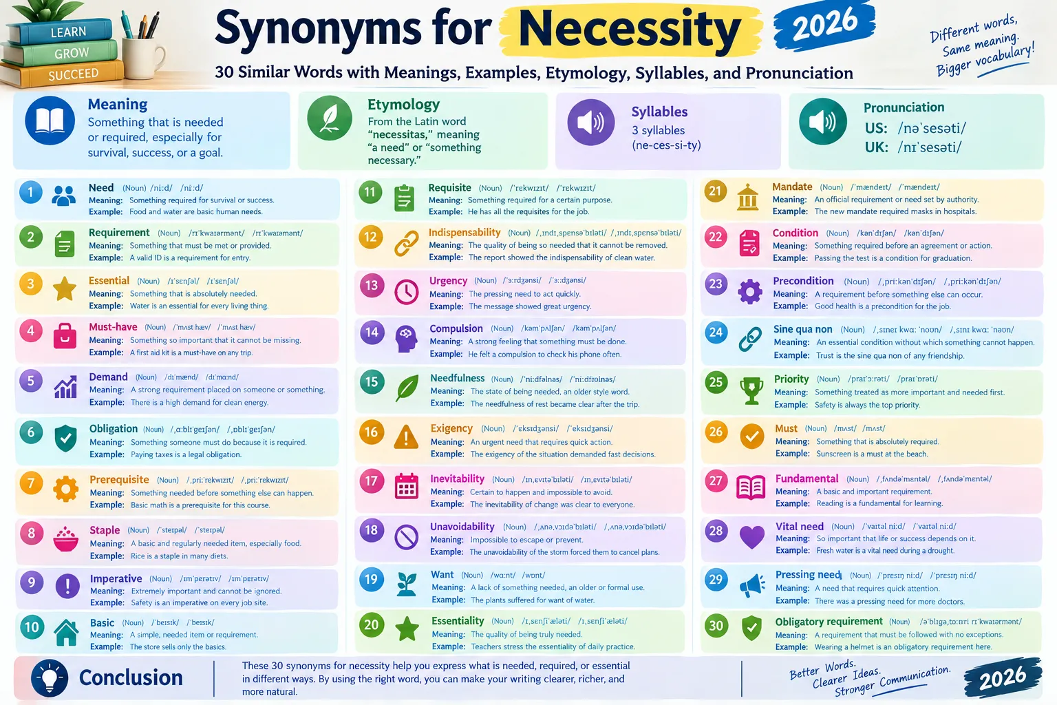 synonyms for necessity