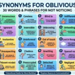 synonyms for oblivious
