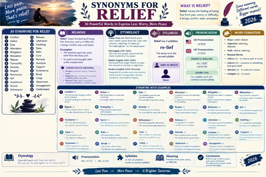 synonyms for relief