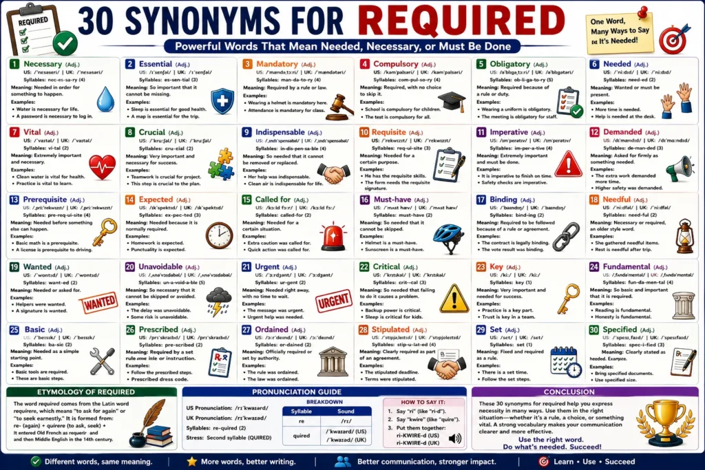 synonyms for required