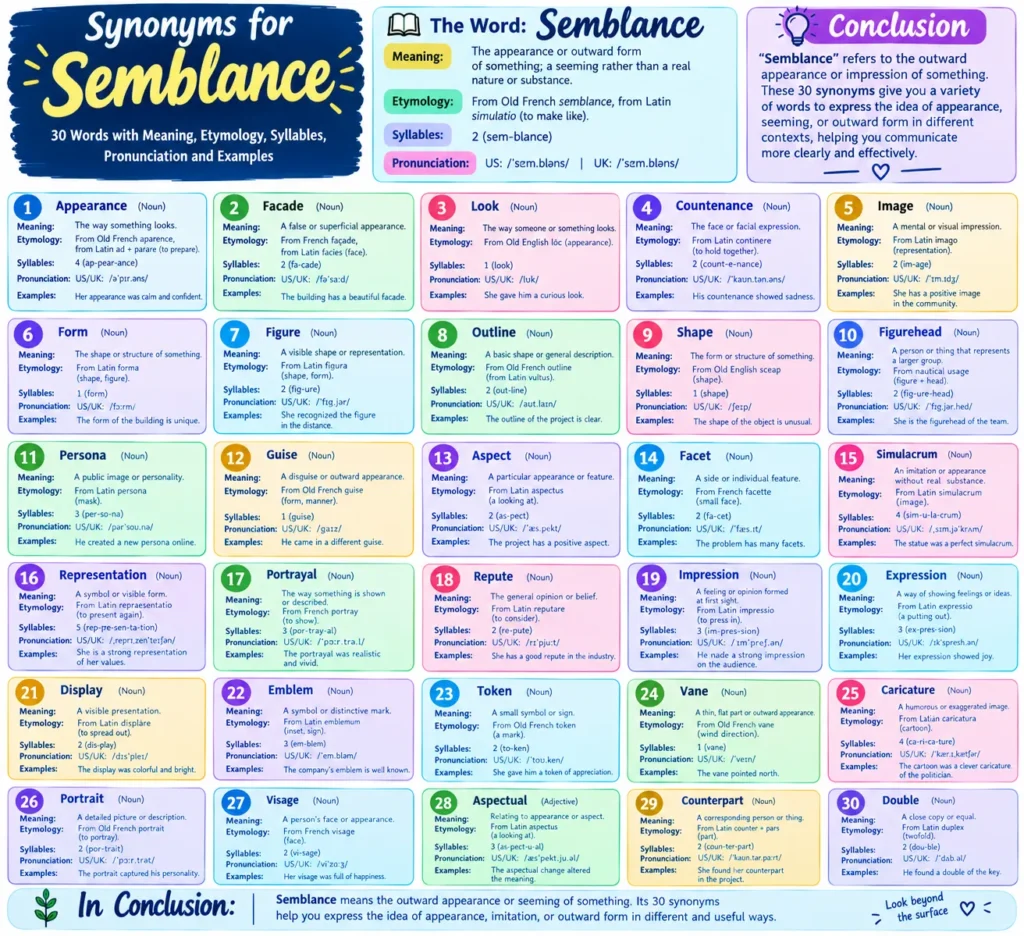 synonyms for semblance
