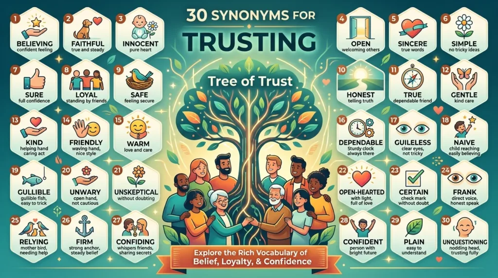 synonyms for trusting