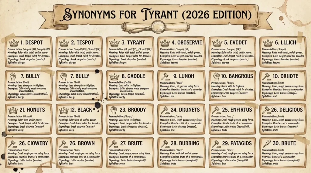 synonyms for tyrant