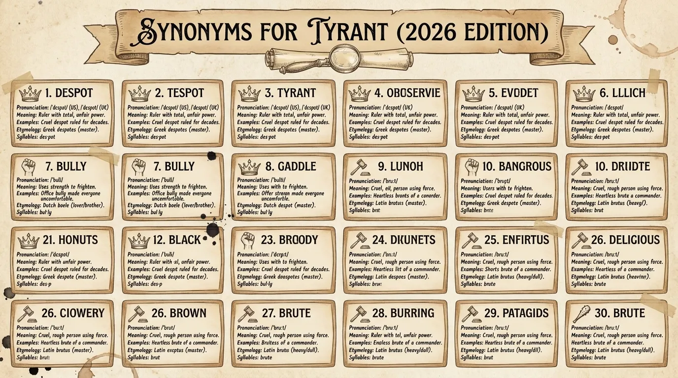 synonyms for tyrant