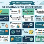 synonyms for underscore