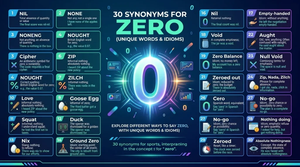 synonyms for zero