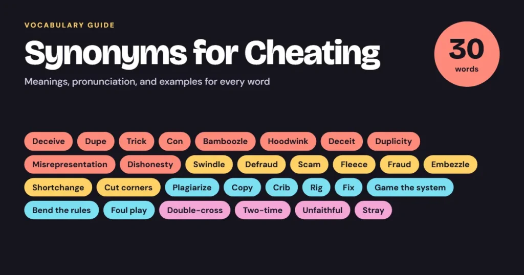 Synonyms for cheating