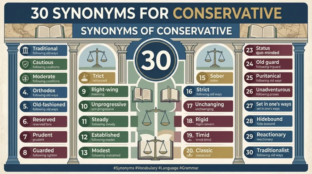 Synonyms for conservative