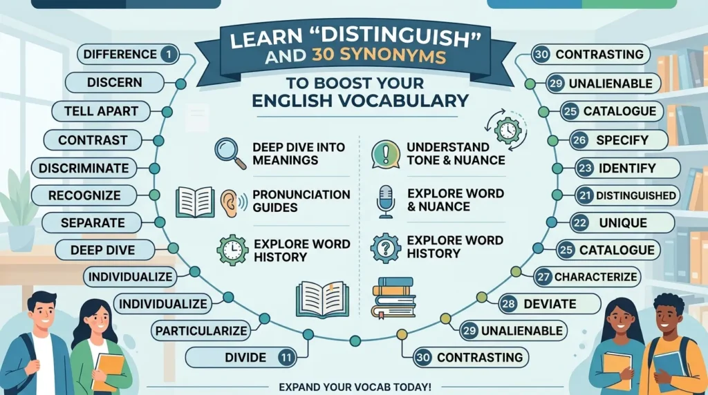 Synonyms for distinguish
