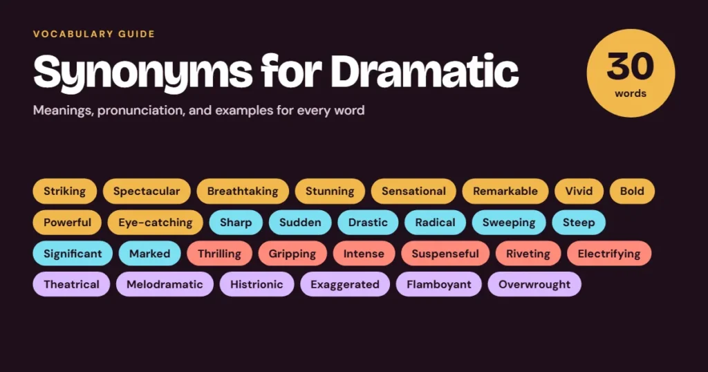 Synonyms for dramatic