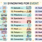 Synonyms for event