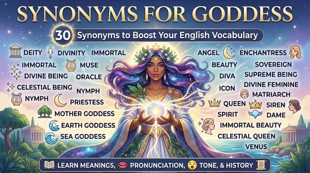 Synonyms for goddess