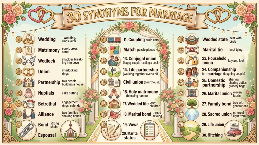 Synonyms for marriage