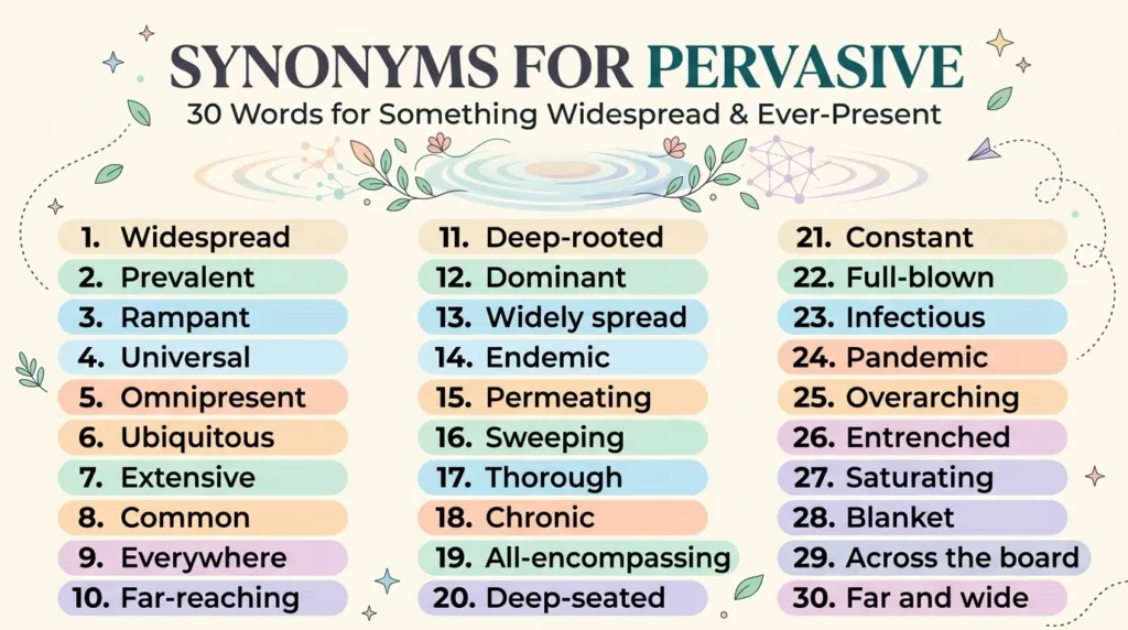 Synonyms for pervasive