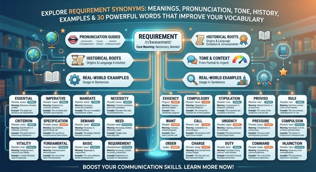 Synonyms for requirement
