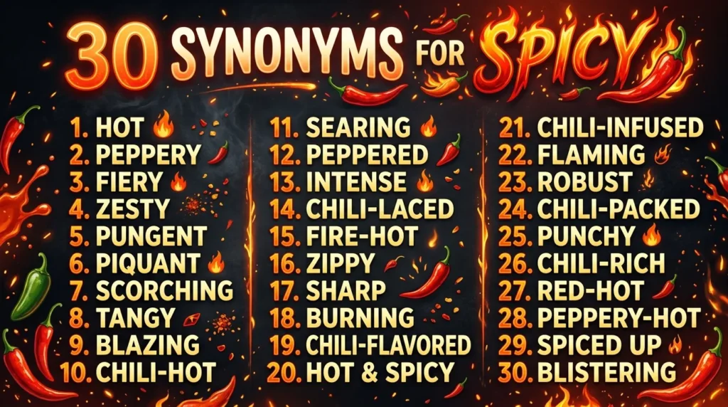 Synonyms for spicy