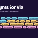 synonyms for via