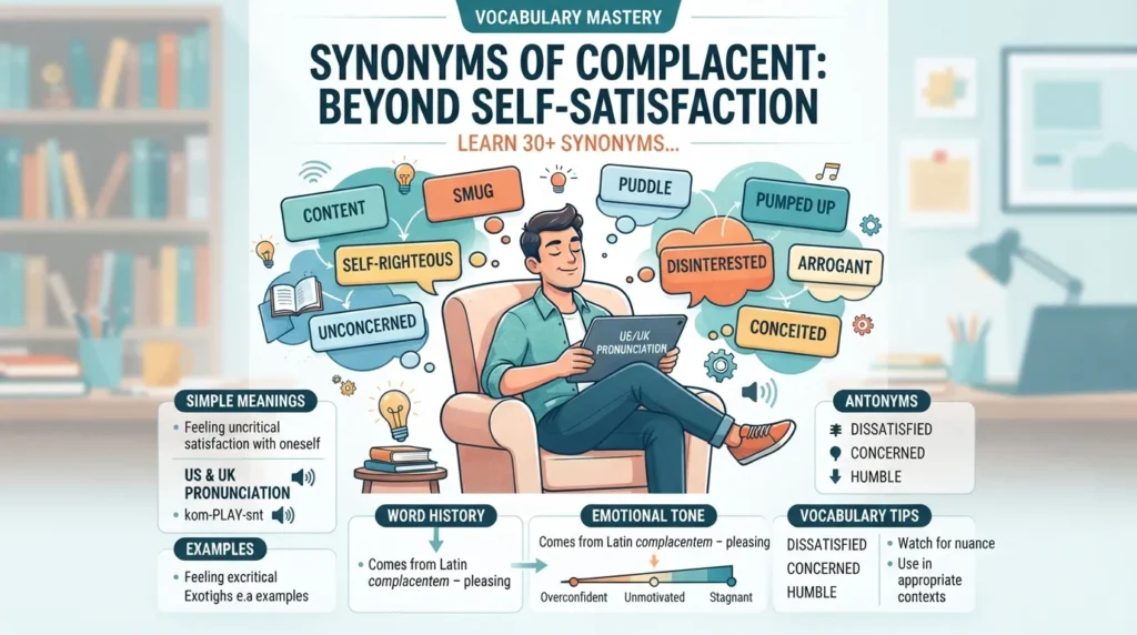 synonyms of complacent